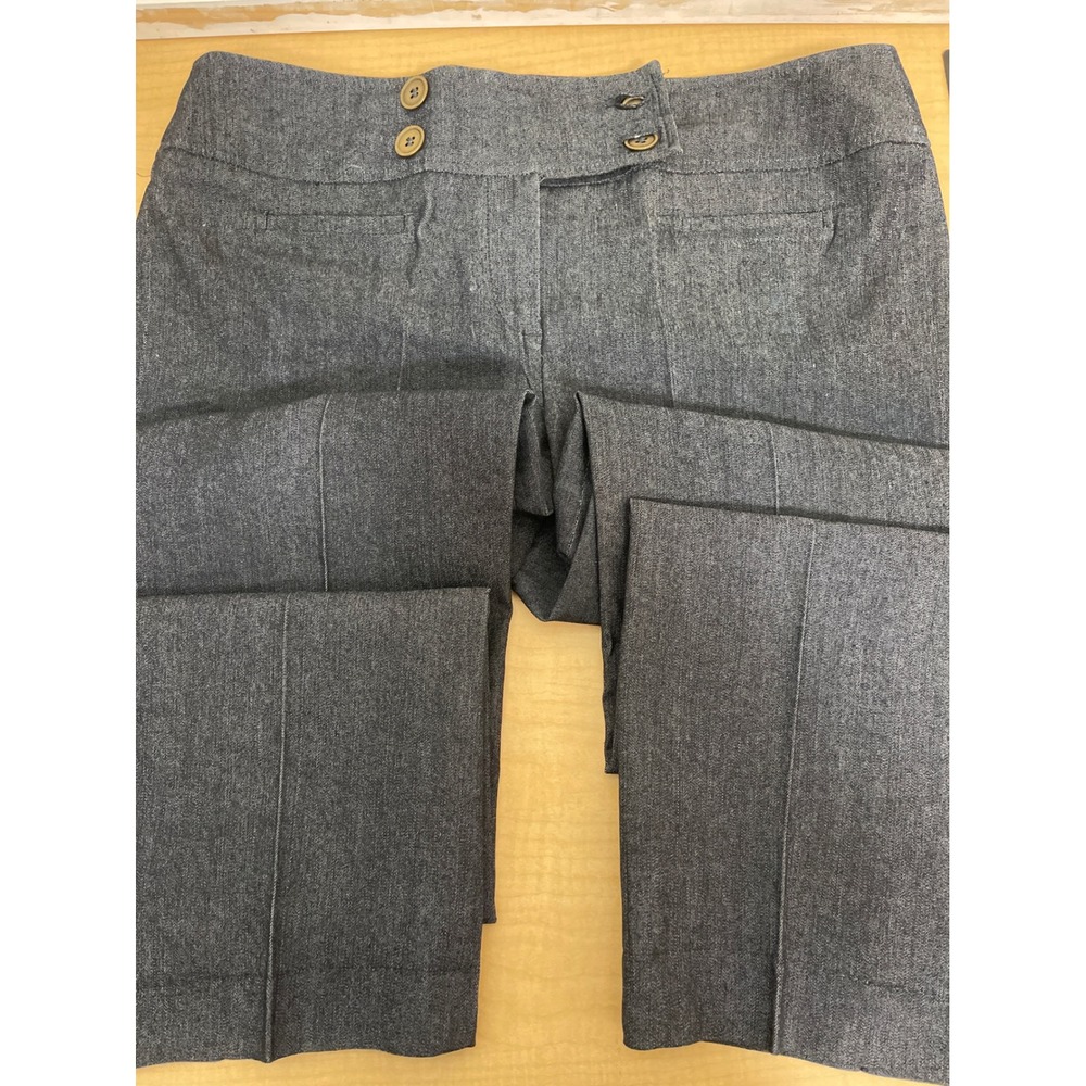Sandro Sportswear Gray Straight Leg Dress Pants Trousers Size 12 Stretch Office